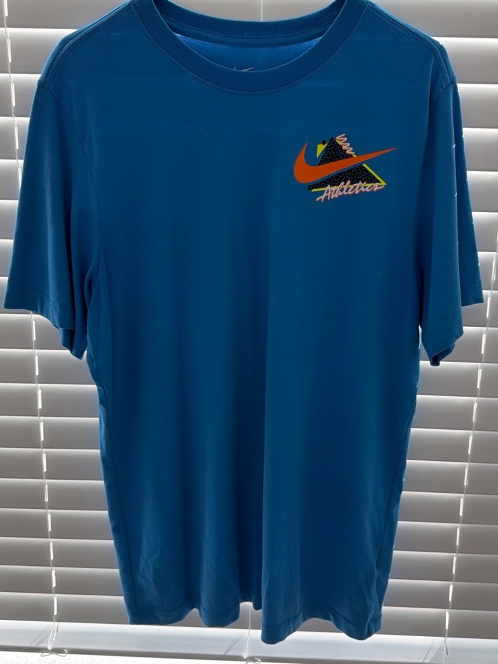Nike Men’s Teal Blue Graphic Swoosh T-Shirt